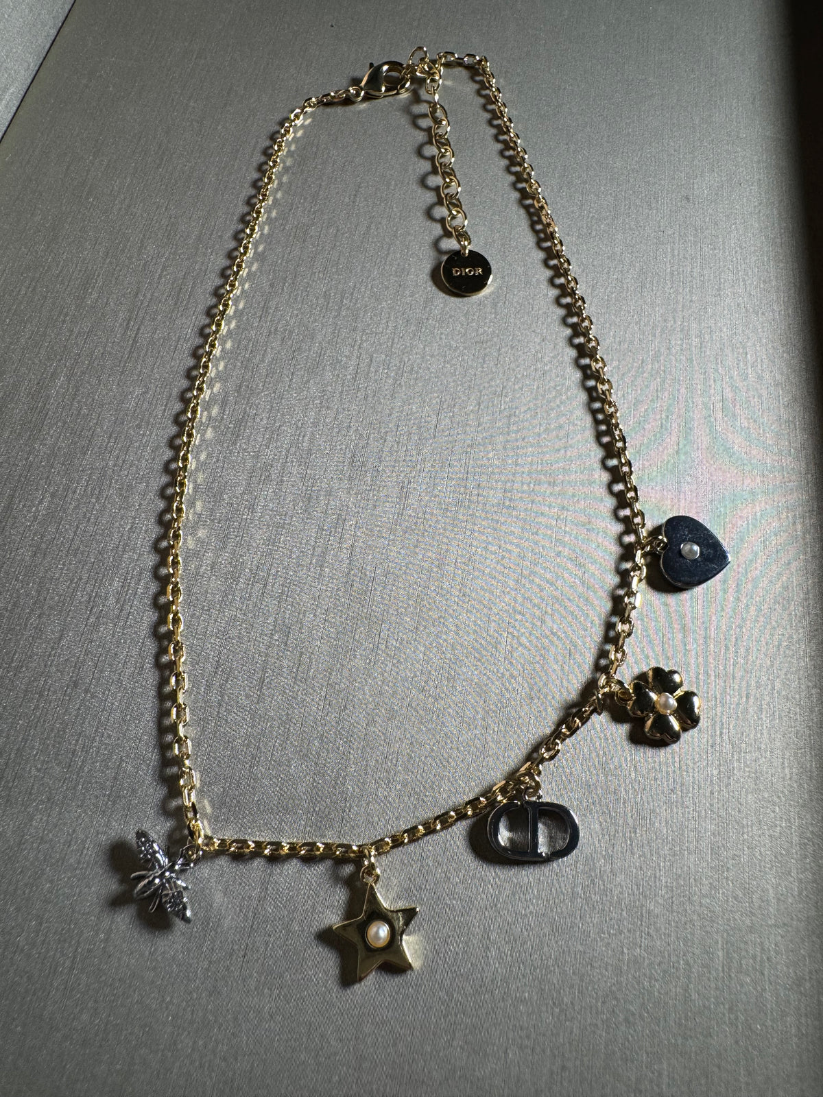 CD multi metals chain necklace/choker