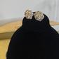 Pink Lotus crushed diamond earrings