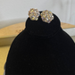 Pink Lotus crushed diamond earrings
