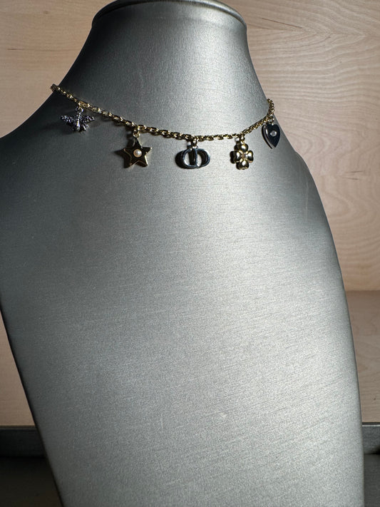 CD multi metals chain necklace/choker