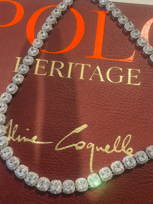 Baguette diamond necklace